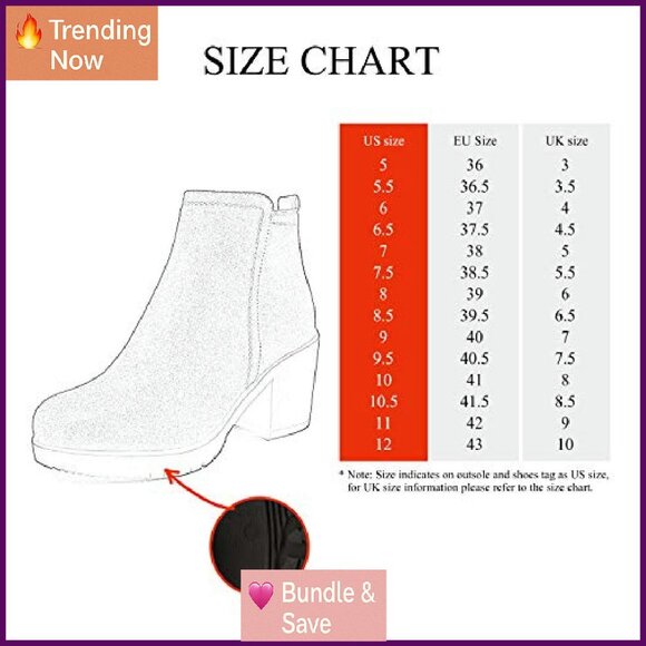 Women's Chunky Heel Ankle Boots Platform Suede Pointed Toe Size 7 - Picture 4 of 8